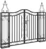 vidaXL Gartentor Schwarz 121x8x100 cm Schmiedeeisen 363430 Bild 2