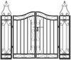 vidaXL Gartentor Schwarz 121x8x100 cm Schmiedeeisen 363430 Bild 3