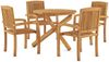vidaXL 5-tlg. Garten-Essgruppe Massivholz Teak 3073201 Bild 3