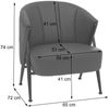 Sessel HWC-P30, Polster-/Cocktail-/Clubsessel Lounge Chair Vintage Retro Industrial Metall Kunstleder ~ rostrot Bild 3