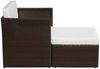 vidaXL Gartensessel mit Fußhocker Poly Rattan Braun 41980 Bild 5