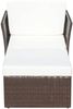 vidaXL Gartensessel mit Fußhocker Poly Rattan Braun 41980 Bild 4
