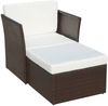 vidaXL Gartensessel mit Fußhocker Poly Rattan Braun 41980 Bild 3