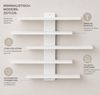 Wandregal Hängeregal Scheberegal Holz 5 Stöckig Regal 37cm für Kinderzimmer Schlafzimmer Deko Kleinigkeiten YaLiva_Decor® Bild 2