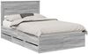 vidaXL Bettrahmen Graues Sonoma 120 x 190 cm Ingenieurs Holz 3409862 Bild 2