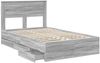 vidaXL Bettrahmen Graues Sonoma 120 x 190 cm Ingenieurs Holz 3409862 Bild 5
