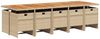 vidaXL 11-tlg. Garten-Essgruppe mit Kissen Beige Poly Rattan 3277707 Bild 3