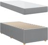 vidaXL Bettrahmen mit Matratze Hellgrau 90 x 200 cm Stoff 3398340 Bild 5