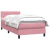vidaXL Boxspringbett mit Matratze Rosa 80x220 cm Samt 3316334 Bild 3