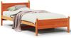 vidaXL Massivholzbett ohne Matratze Wachsbraun 100x200 Kiefernholz 855599 Bild 2