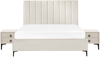 Schlafzimmer Set SEZANNE 180 x 200 cm Bouclé Cremeweiß Bild 5