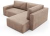 Ecksofa mit Schlaffunktion NATALIA XL in Stoff Tilia Beige Ottomane Rechts Bild 2
