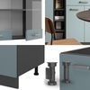 Singleküche R-Line Blau-Grau/Anthrazit 160 cm , AP Eiche Vicco Bild 5