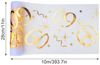 FOUORTUNATE-BEE Tischläufer Tischläufer Tischdeko Geburtstag Zuschneidbar Tischläufer Gold (Männer und Frauen für Geburtstagsparty Jubiläumsfeier, 28 cm x 10 m) Bild 2