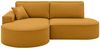 Ecksofa Schlafsofa Sofa VENEDIG Stoff Poso Honiggelb Ottomane Links Bild 2