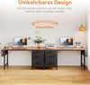 Schreibtisch mit 3 Stoffschubladen und Aufbewahrungstasche, Braun, 120x48cm Bild 5