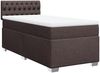 vidaXL Boxspringbett mit Matratze Dunkelbraun 100x200 cm Stoff 3288109 Bild 3