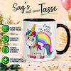 Momentals Tasse Geburtstag – Happy Birthday Einhorn – Geschenk Junge Mädchen Frau Mann, Gratis Versand · Links-&Rechtshänder · Spülmaschinenfest Bild 2