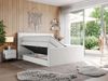Boxspringbett KING VELEN, Doppelbett mit Multipocket-Matratze, Polsterbett mit Kopfstütze - 140x200 - Weiß Kunstleder - H4 Bild 2