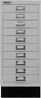 Bisley MultiDrawer™, 29er Serie mit Sockel, DIN A4, 10 Schubladen, Farbe lichtgrau Bild 3
