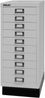 Bisley MultiDrawer™, 29er Serie mit Sockel, DIN A4, 10 Schubladen, Farbe lichtgrau Bild 2