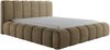 MEBLINI Polsterbett 200x200 mit Lattenrost und Matratze - Hellbraun Boucle/H3 Matratze - SOFINA - Bubble Bett - Cloud - Marshmallow Bed - Kopfteil Bett mit Stauraum - Betten Bild 2