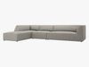 Micadoni Ecksofa Ruby 5-Sitzer Links Kord Scala Hellgrau Bild 2