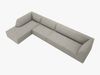 Micadoni Ecksofa Ruby 5-Sitzer Links Kord Scala Hellgrau Bild 4