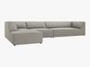 Micadoni Ecksofa Ruby 5-Sitzer Links Kord Scala Hellgrau Bild 3