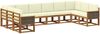 vidaXL Outdoor-Sofagarnitur 10 pcs Natur und Creme Massivholz Akazie 3385566 Bild 2