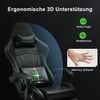 GTPLAYER Gaming Stuhl, Ergonomischer Gaming Stuhl, mit Fußstütze, Lautsprecher, bis 155 kg belastbar,  Grün Bild 4