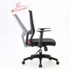 Bürostuhl HWC-J90, Schreibtischstuhl, ergonomische S-förmige Rückenlehne, verstellbare Taillenstütze ~ grau Bild 3