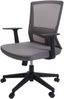 Bürostuhl HWC-J90, Schreibtischstuhl, ergonomische S-förmige Rückenlehne, verstellbare Taillenstütze ~ grau Bild 1
