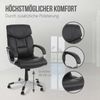 Mendler 'HWC-A71' Chefsessel, Stoff / Textil Wildleder-Optik schwarz, max. 120 kg, FSC® Bild 2