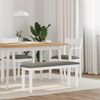 vidaXL Bank 110 cm Weiß Massivholz Gummibaum 4102606 Bild 1