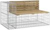 vidaXL Gartenbank mit Gabione Kiefernholz Imprägniert 3196244 Bild 3