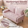 OUNUO 2-Sitzer Sofa 2 Sitzer, Modernes 2er Sofa mit 2 Wurfkissen Bild 4