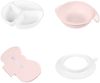 Kikkaboo Kinder 4in1 Schüssel-Set Löffel Gabel Teller 700ml Mikrowellen geeignet pink Bild 4