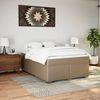 vidaXL Boxspringbett Matratze Cappuccino-Braun 160x200 cm Kunstleder 3285220 Bild 3