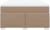 vidaXL Boxspringbett Matratze Cappuccino-Braun 160x200 cm Kunstleder 3285220 Bild 4