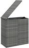 vidaXL Garten-Kissenbox PE Rattan 100x49x103,5 cm Grau 317225 Bild 3