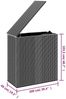 vidaXL Garten-Kissenbox PE Rattan 100x49x103,5 cm Grau 317225 Bild 5