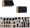 Hängeschrank Fame-Line Schwarz gestreift 60 cm Flach Vicco Bild 5