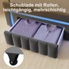 Polsterbett aus Velours mit LED, hydraulischem Stauraum & Schublade, ohne Matratze, 90x190 cm, Grau Bild 4