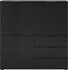 Kommode >DARK 2< in schwarz - 99,1x101,2x31,5cm (BxHxT) Bild 3