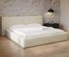 MOEBLO Polsterbett aus Bouclé Bett 06 (Bezug: Boucle, Doppelbett mit Kopfstütze, Rahmenbettgestell, mit Bettkasten und Lattenrost), gepolstertes Kopfteil Bild 5