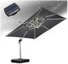 PURPLE LEAF Sonnenschirm Quadratischer Außenbereich Ampelschirm, Gartenschirm mit Solar LED, LxB: 270,00x270,00 cm, 360°Rotation, Sonnenschutz UV50+, für Garten, Terrasse, Pool Bild 5