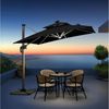 PURPLE LEAF Sonnenschirm Quadratischer Außenbereich Ampelschirm, Gartenschirm mit Solar LED, LxB: 270,00x270,00 cm, 360°Rotation, Sonnenschutz UV50+, für Garten, Terrasse, Pool Bild 2