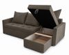 AX LIVING Ecksofa ELIF Braun mit Schlaffunktion L-Form, Sofa mit Bettkasten - Moderne Ecksofa, Wohnzimmer Ecksofa - Eckcouch Braun - Rechts Bild 4