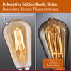 Rustic Shine Standard 230V LED Kolben E27 Filament in S-Form 170lm 4,2W 1800K dimmbar Rauchglas Bild 3